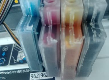 HP 9010 무한잉크 카트리지 상태
