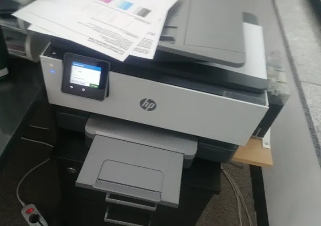 HP 9010 소모품 시스템 문제 화면